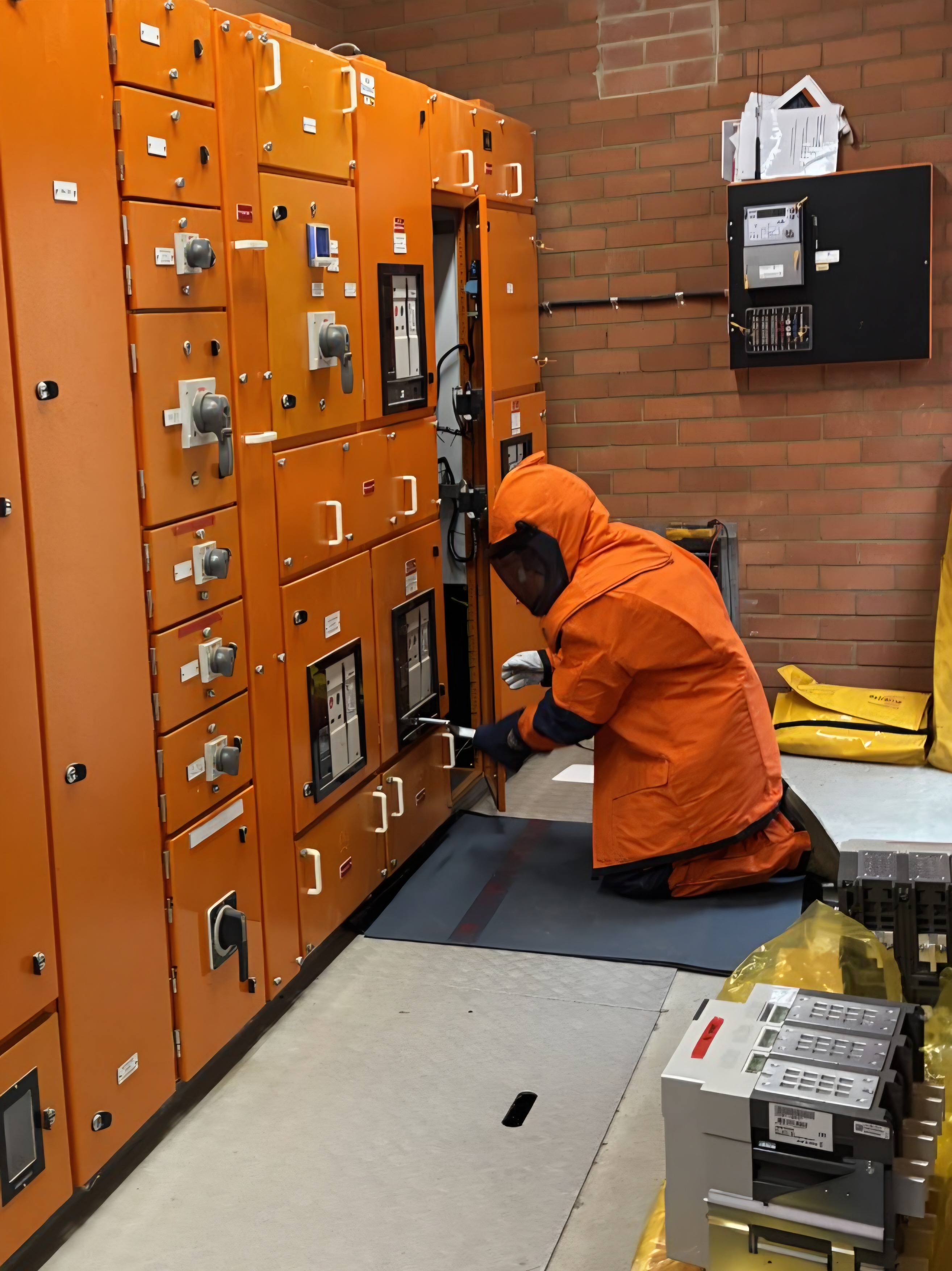 Electrician at work